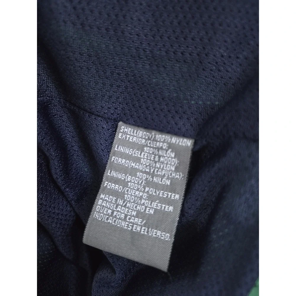 Extreme Limit Youth Water Resistant Hooded Jacket Green Navy Size 14/16 - Picture 9 of 9